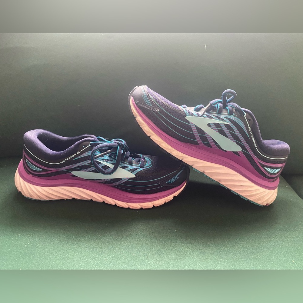 Brooks Blue & Purple Glycerin Running Shoes